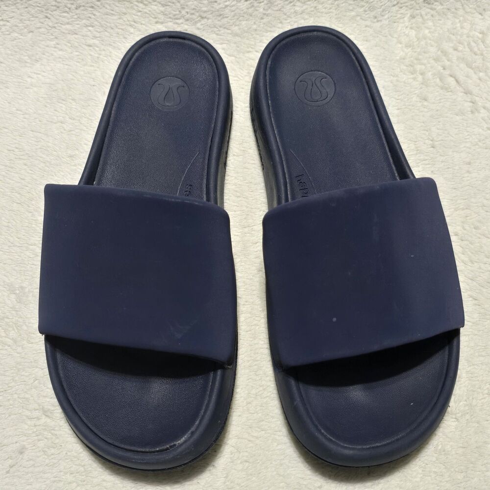 lululemon Restfeel Slides Women's Size 10 Slip-On - Navy Blue Sandals